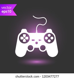 Game pad vector icon. Joystick sign. Joystick icon. EPS 10 flat symbol.
