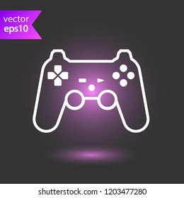 Game pad vector icon. Joystick sign. Joystick icon. EPS 10 flat symbol.