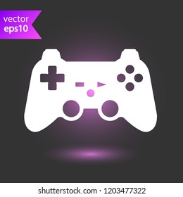 Game pad vector icon. Joystick sign. Joystick icon. EPS 10 flat symbol.