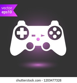 Game pad vector icon. Joystick sign. Joystick icon. EPS 10 flat symbol.