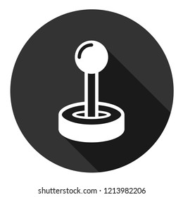 Game pad vector icon. Joystick sign. Joystick icon. EPS 10 flat symbol. Gray icon with shadow