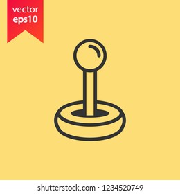 Game pad vector icon. Joystick sign. Joystick icon. EPS 10 flat symbol. Yellow background