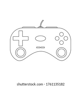 Icono vectorial de la almohadilla de juego. Señal plana de joystick. Icono de Joystick. EPS 10