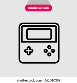 Game pad vector icon, Joystick for  holding in  hand and use to control symbol. Simple, modern flat vector illustration for mobile app, website or desktop app 