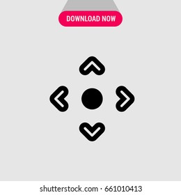Game pad vector icon, A piece of equipment with buttons for controlling an electronic game  symbol. Simple, modern flat vector illustration for mobile app, website or desktop app 