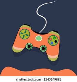 Game pad. Vector illustration in cartoon style