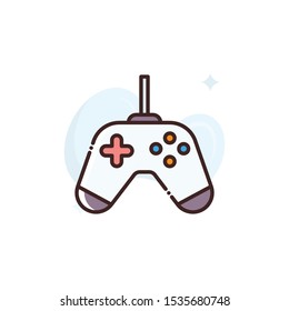 Game pad vector illustration. Outline filled Seo & Web icons.