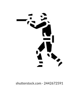 Spiel Paintball Glyphe Icon Vektor. Spiel Paintball Zeichen. Isolierte Symbol Illustration