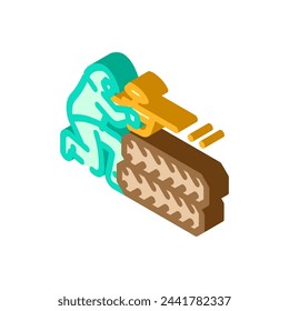 Spiel Paintball isometrische Ikone Vektor. Spiel Paintball Zeichen. Isolierte Symbol Illustration