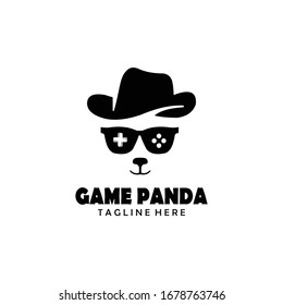 game panda logo design vector