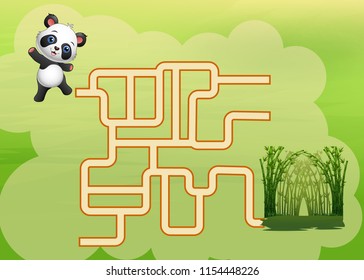 Game panda maze find their way to the bamboo forest