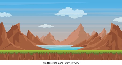 Antecedentes paralelos de juego, vista a orillas del lago