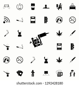game in the phone icon. Bad habbits icons universal set for web and mobile