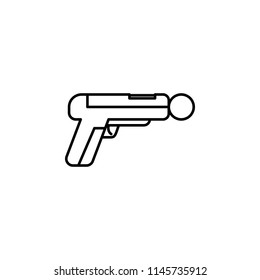 game pistol icon. Element of virtual reality for mobile concept and web apps illustration. Thin line icon for website design and development, app development