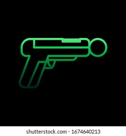 Game pistol nolan icon. Simple thin line, outline vector of virtual reality icons for ui and ux, website or mobile application