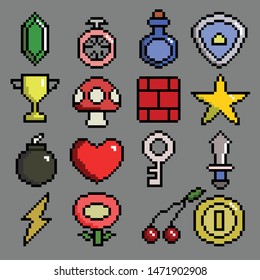 Game pixel icon. Vector illustration. Retro game.