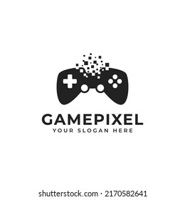 Game Pixel Logo Design Vector Joystick Stock Vector (royalty Free 