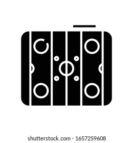 Game place black icon, concept illustration, vector flat symbol, glyph sign.