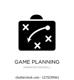 game planning icon vector on white background, game planning trendy filled icons from American football collection, game planning simple element illustration