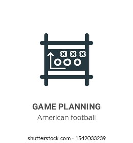 Game planning vector icon on white background. Flat vector game planning icon symbol sign from modern american football collection for mobile concept and web apps design.