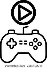 Game play button vector icon. mobile concept and web sign, symbol, vector, art