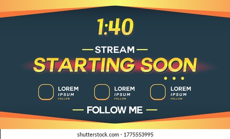 Game Play Stream Starting Soon Background Stock Vector (Royalty Free ...