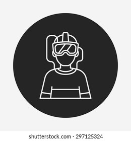 game player line icon