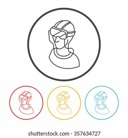 game player line icon