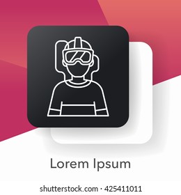 game player line icon