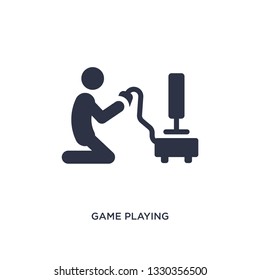 game playing icon. Simple element illustration from activity and hobbies concept. game playing editable symbol design on white background. Can be use for web and mobile.