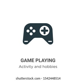 Game Playing Vector Icon On White Stock Vector (royalty Free 