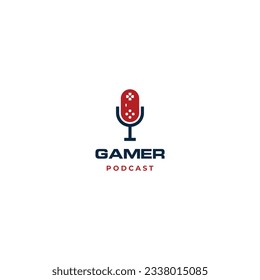 game podcast logo design simple modern concept
