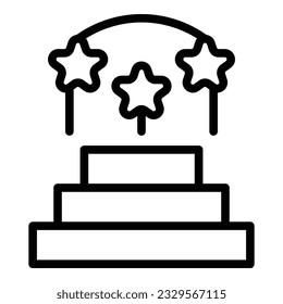 Game podium icon outline vector. Casino machine. Menu mobile