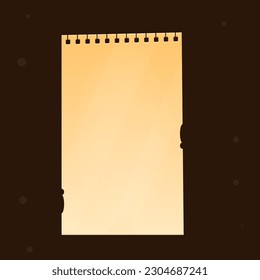 Game Pop Up Window Ui Or Banner Sheet Of Note Paper Office Or Study Cartoon Cute Vector Design