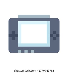 Game Portable Console flat icon. Game Divice vector flat color sign.