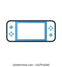 Game portable vector illustration in line color design