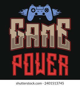 Diseño de camisetas para gráficos de potencia de juego 