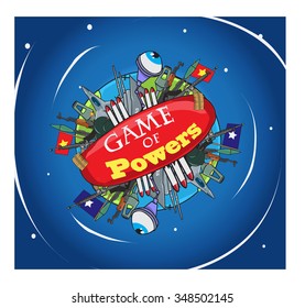 Game of Powers/ Vector Illustration, Eps 10.