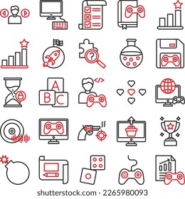 Game Production icons, Production icons collection, Game Production vector set, Game Productionpack, Game icons set, icons pack,set of Production flat icon set