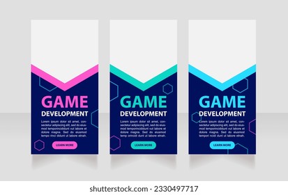 Game programming course web banner design template. Vector flyer with text space. Advertising placard with customized copyspace. Promotional printable poster for advertising. Graphic layout