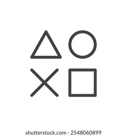 Juego ps icono Logo símbolo esquema conjunto