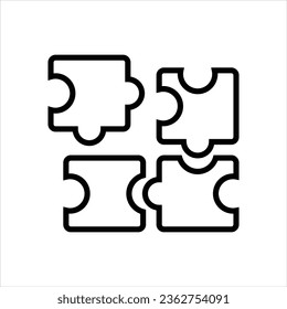 Game puzzle pieces vector icon