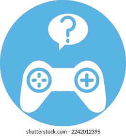 Game questions Vector Icon which is suitable for commercial work and easily modify or edit it
