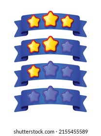 Game rating, XP, victory ranking app UI isolated design elements pack.