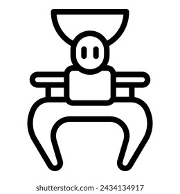 Game reacher grabber icon outline vector. Robot fun. Tool robotic