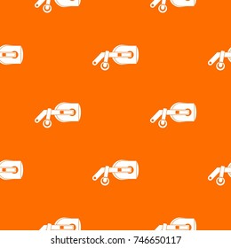 Game reality glasses pattern repeat seamless in orange color for any design. Vector geometric illustration