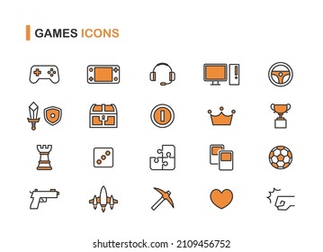 Game Related Vector Icon Set Stock Vector (Royalty Free) 2109456752 ...