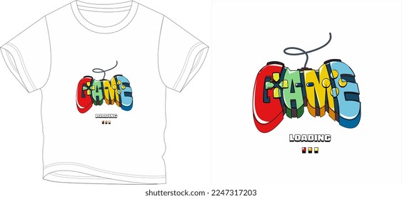 GAME REMOT t shirt graphic design vector illustration \