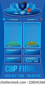 Game report info graphics for football soccer vector