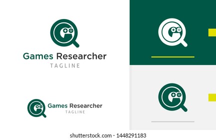 Game researcher logo design, game logo concept, magnifier icon, letter G icon, suitable for business and app logo or icon